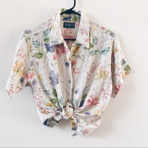 Creme Floral Blouse
